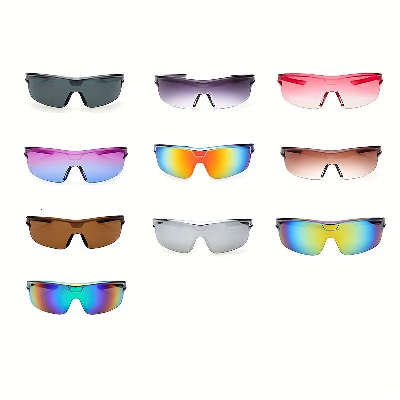 Men's Wrap Decorative Sunglasses Cycling Driving Sports Sunshade Glasses