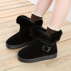 Girls' Slip On Snow Boots Soft & Warm Fleece Indoor Outdoor Walking