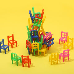 16pcs Chair Stacking Toys DIY Balance Chair Stools Stacking Toys