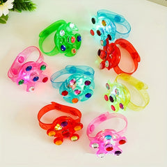 5pcs LED Light Up Spin Glow Bracelets, Party Favors for Goodie Bags, Birthday
