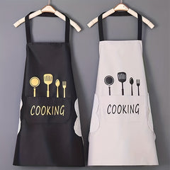Waterproof Nylon Apron for Men & Women, Stain Resistant Kitchen Cooking Apron