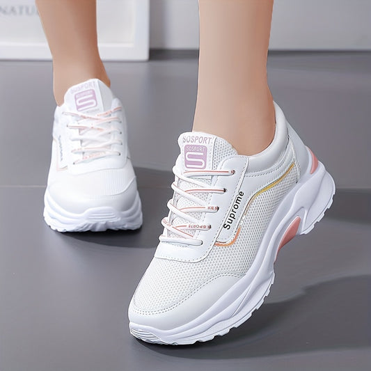 Women's Platform Sports Shoes - Breathable Running & Tennis Sneakers