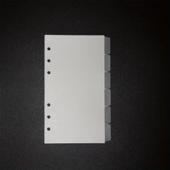 6pcs A6 Plastic Binder Index Divider