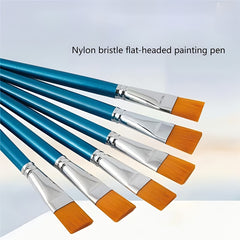 Nylon Brushes for Acrylic Painting Wooden Handle Smooth Application