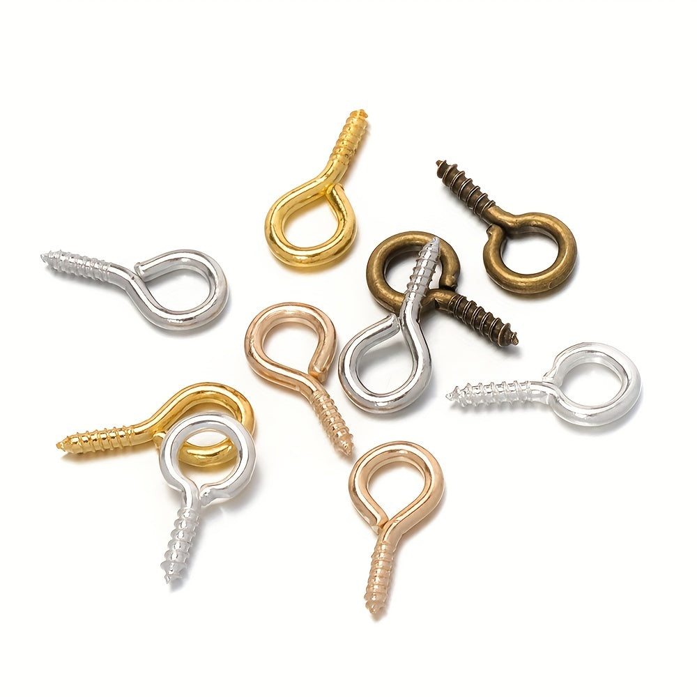 200pcs Alloy Eye Hook Screw Pins for DIY Jewelry Making