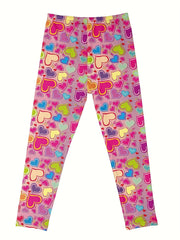 Dalmatian Print Girls Sports Leggings Elastic Tight Pants