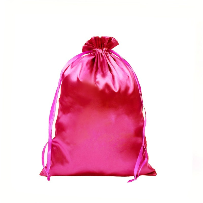 2pcs Satin Wig Bags Hair Storage Bags Drawstring Makeup Pouch