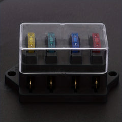 4 Way Car Vehicle Circuit Automotive Blade Fuse Block Holder Box Fuse