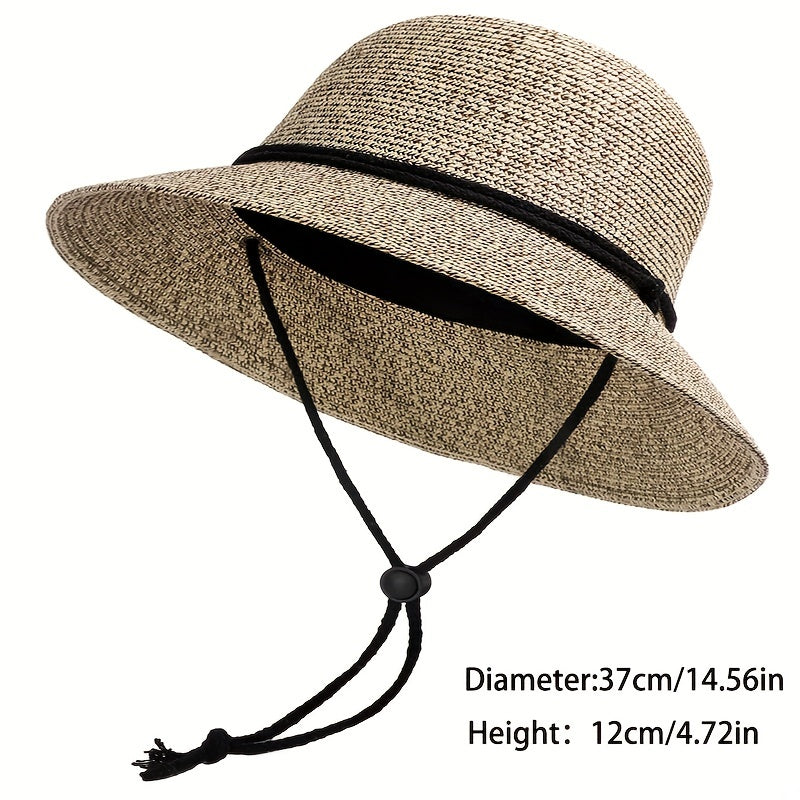Perforated Straw Hat Summer Sun Hat Men Women