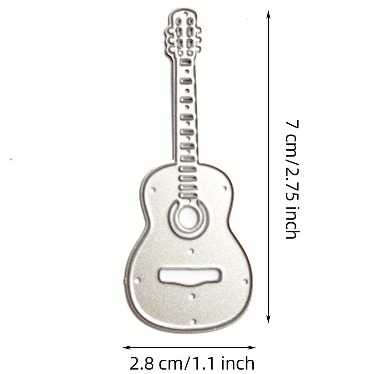 3D Guitar Paper Art Embossing Template DIY Scrapbook Album Decoration