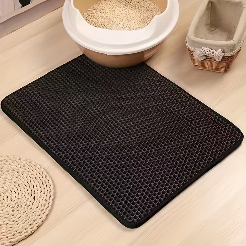 Double Layer Cat Litter Mat Traps Litter Protects Floors Non Slip