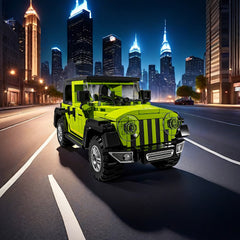 Green Off road Vehicle Model Puzzle Toy Car Building Block Set