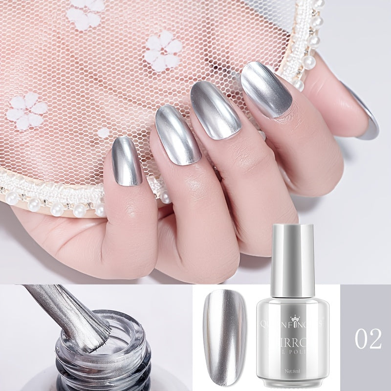 Mirror Gel Nail Polish 8ml - Quick Drying and Long Lasting Metal Nail Polish