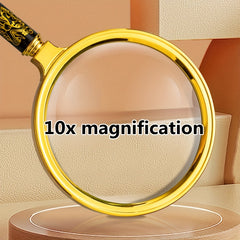 Metal Frame Handheld Magnifying Glass 2.5X Convex Lens