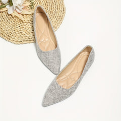 Women's Canvas Ballet Flats Soft Sole Slip On Shoes