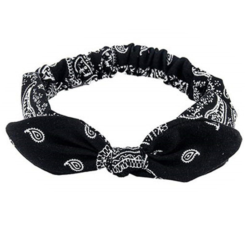 Paisley Print Boho Head Band Vintage Bowknot Hair Bands