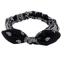 Paisley Print Boho Head Band Vintage Bowknot Hair Bands