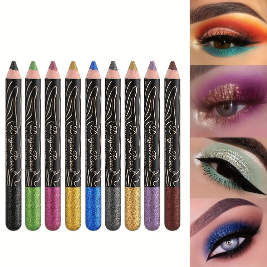 High Shine Diamond Glitter Eyeshadow Pen in Silver/Green