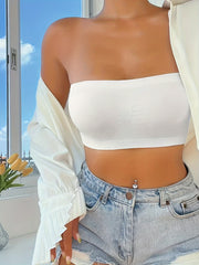 3pcs Strapless Bandeau Bras Comfy & Soft Cut Out Stretch Bra