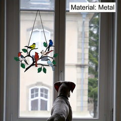 Birds Window Pendant Alloy Six Bird