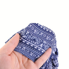 Boho Print Braided Turban Cap Vintage Pre-tied Bonnet Head Wrap Head Scarf