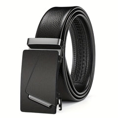 Leather Belt with Automatic Buckle for Men