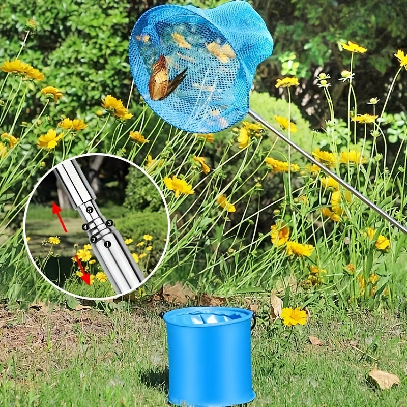 Stainless Steel Mesh Folding Bucket Outdoor Adventure Catching Insects