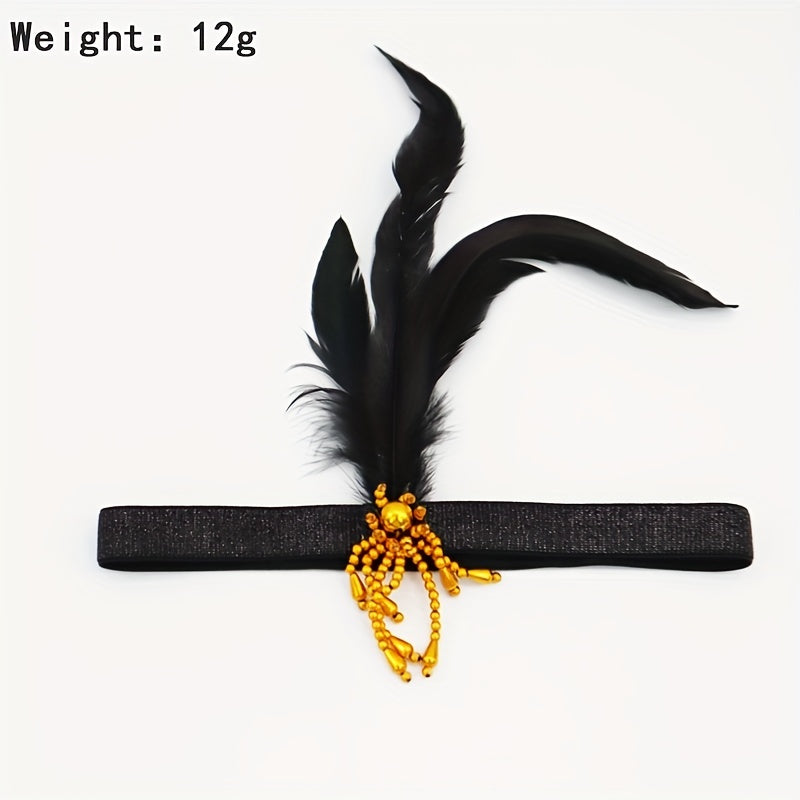 Bead Feather Headband Holiday Party Supplies