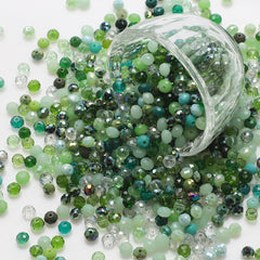 100PCS 8MM Flat Crystal Glass Beads for DIY Jewelry Making
