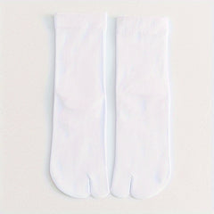1pair Two Finger Socks Two Toe Socks Medium Leg Socks Cotton Socks