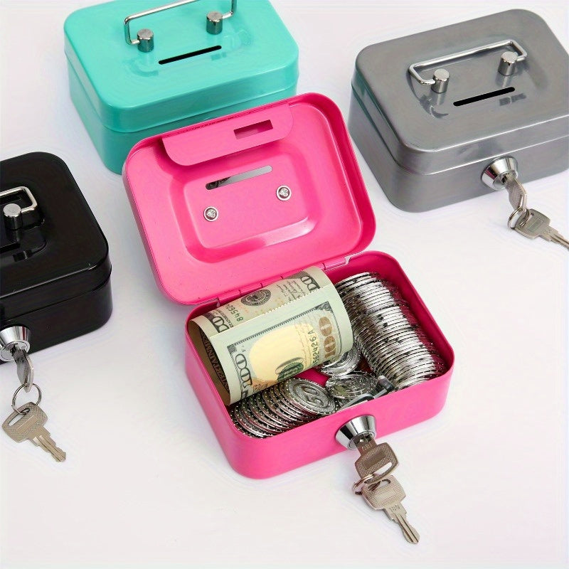Key Lock Secure Piggy Bank for Coins and Bills Durable Construction