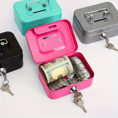 Key Lock Secure Piggy Bank for Coins and Bills Durable Construction