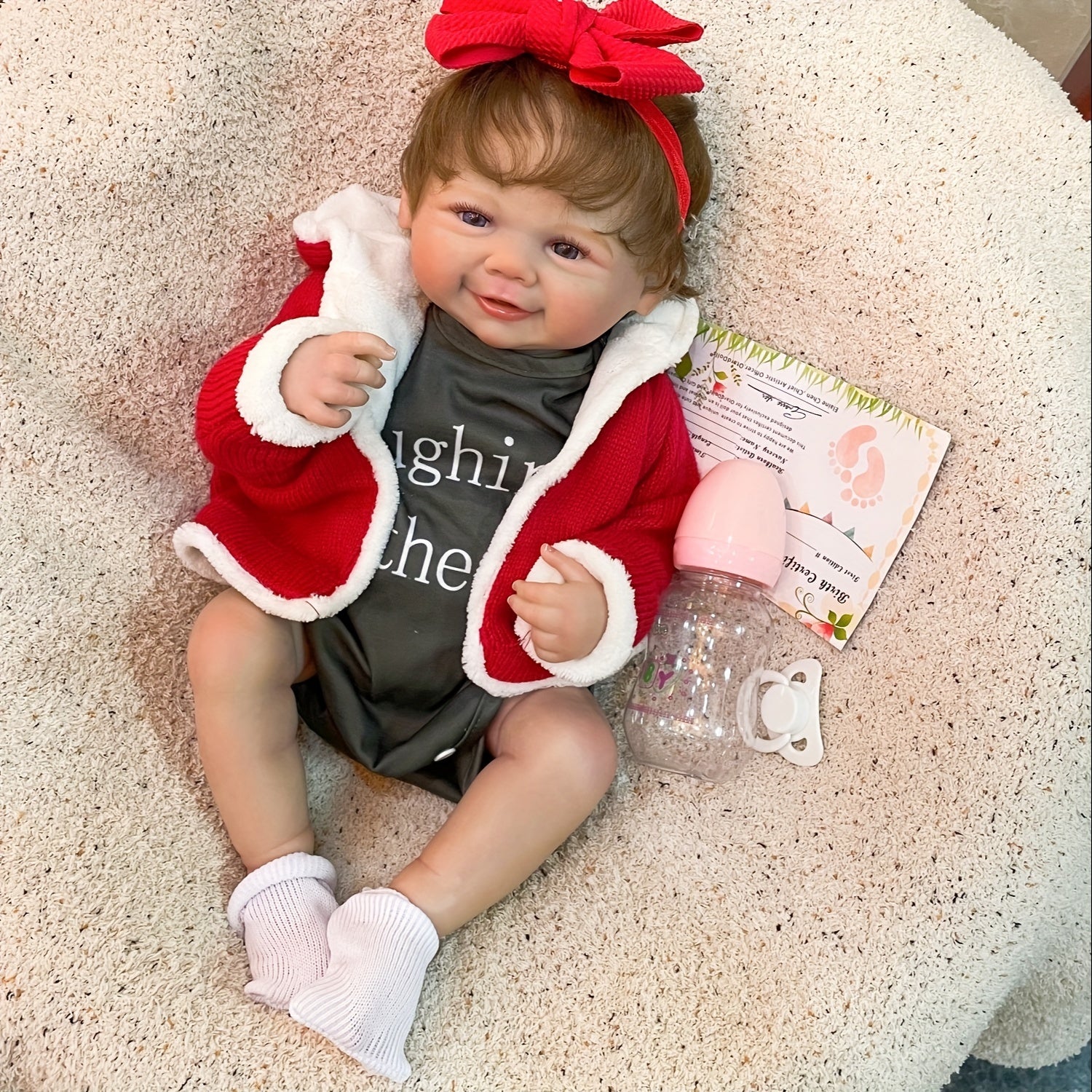 Realistic Reborn Youngsters Doll with Rooted Hair Soft Silicone Vinyl 3D Skin
