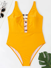  Solid One Piece Swimsuit Women's High Stretch Bathing Suit
