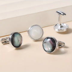 Crystal Inlaid Button Cufflinks Wedding Accessories
