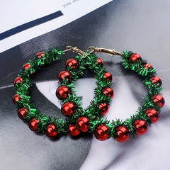 Wreath Dangle Earrings Christmas Party Gift