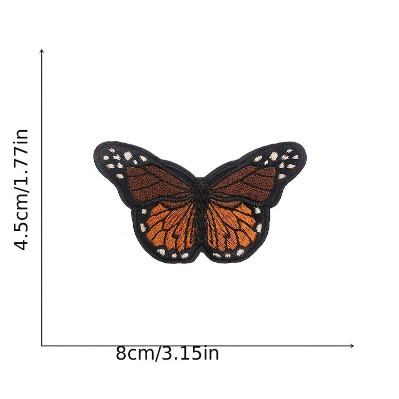 16pcs Butterfly Iron On Patches for Girls Sew On Embroidered Applique