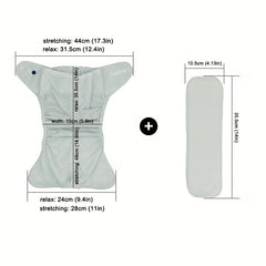 Washable Reusable Cloth Diaper Nappy Waterproof with Microfiber Insert