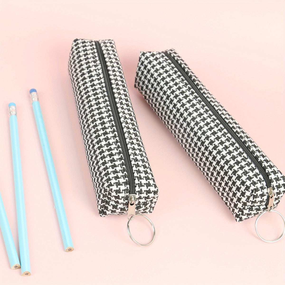 Classic Checkered Pencil Case