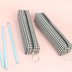 Classic Checkered Pencil Case