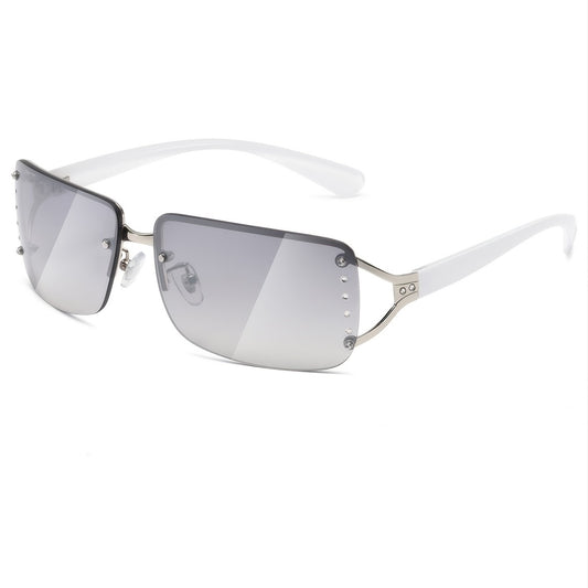 Y2K Sunglasses Women Rimless Rectangle Sun Glasses Shades