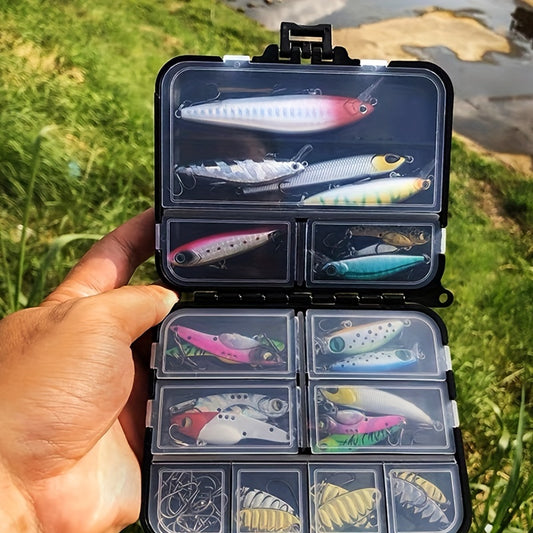 Waterproof Fishing Tackle Box 9 Compartments Portable Storage