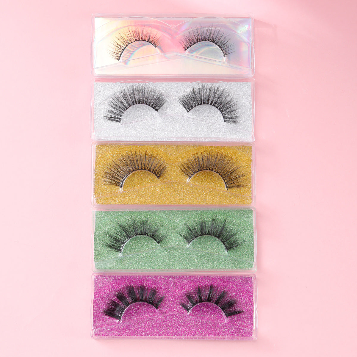 5 Pairs Natural Faux 3D Mink Lashes for Thick & Fluffy Look