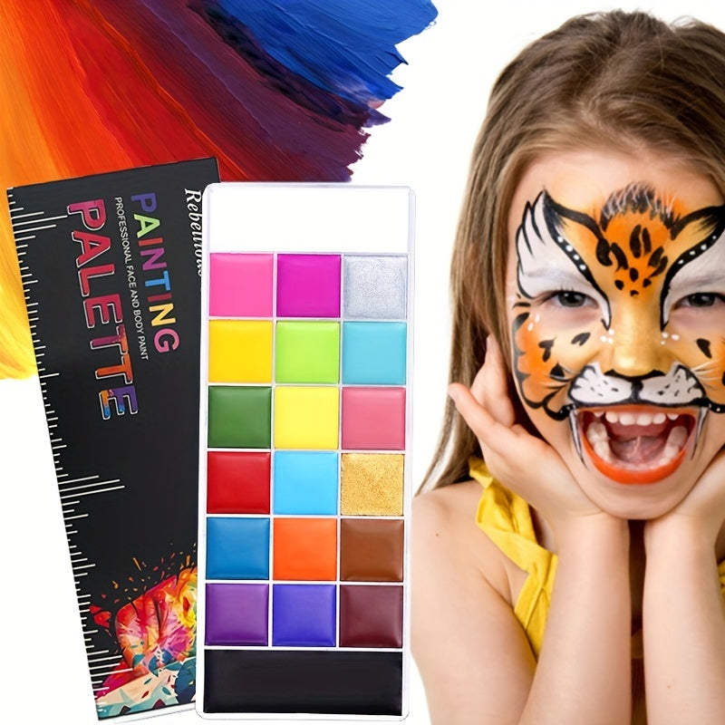 Halloween Face Painting Kit 20 Colors Easy to Apply & Remove