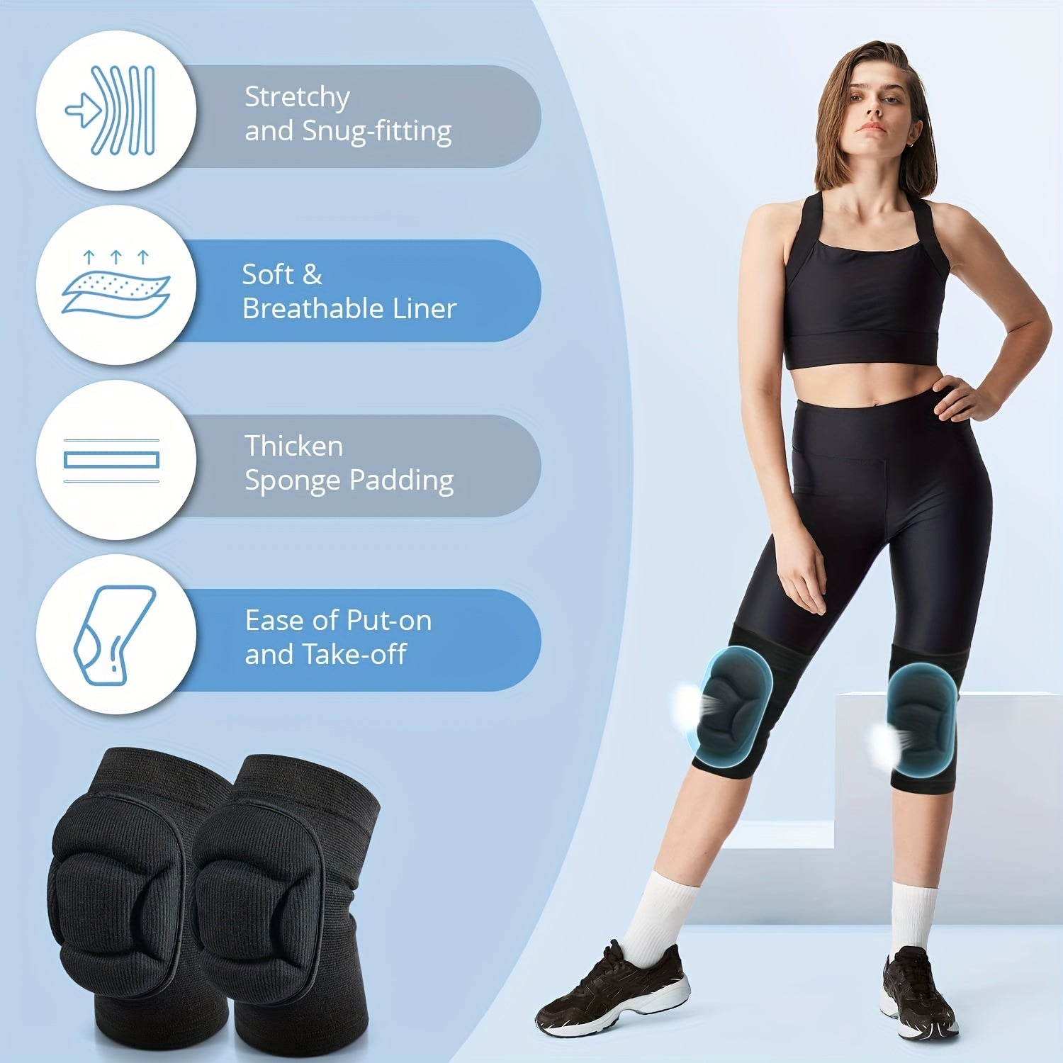 Protective Knee Pads Thick Sponge Non-slip Knee Sleeve