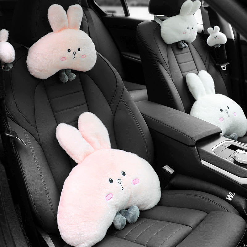 Rabbit Car Seat Pillow Lumbar Neck Headrest
