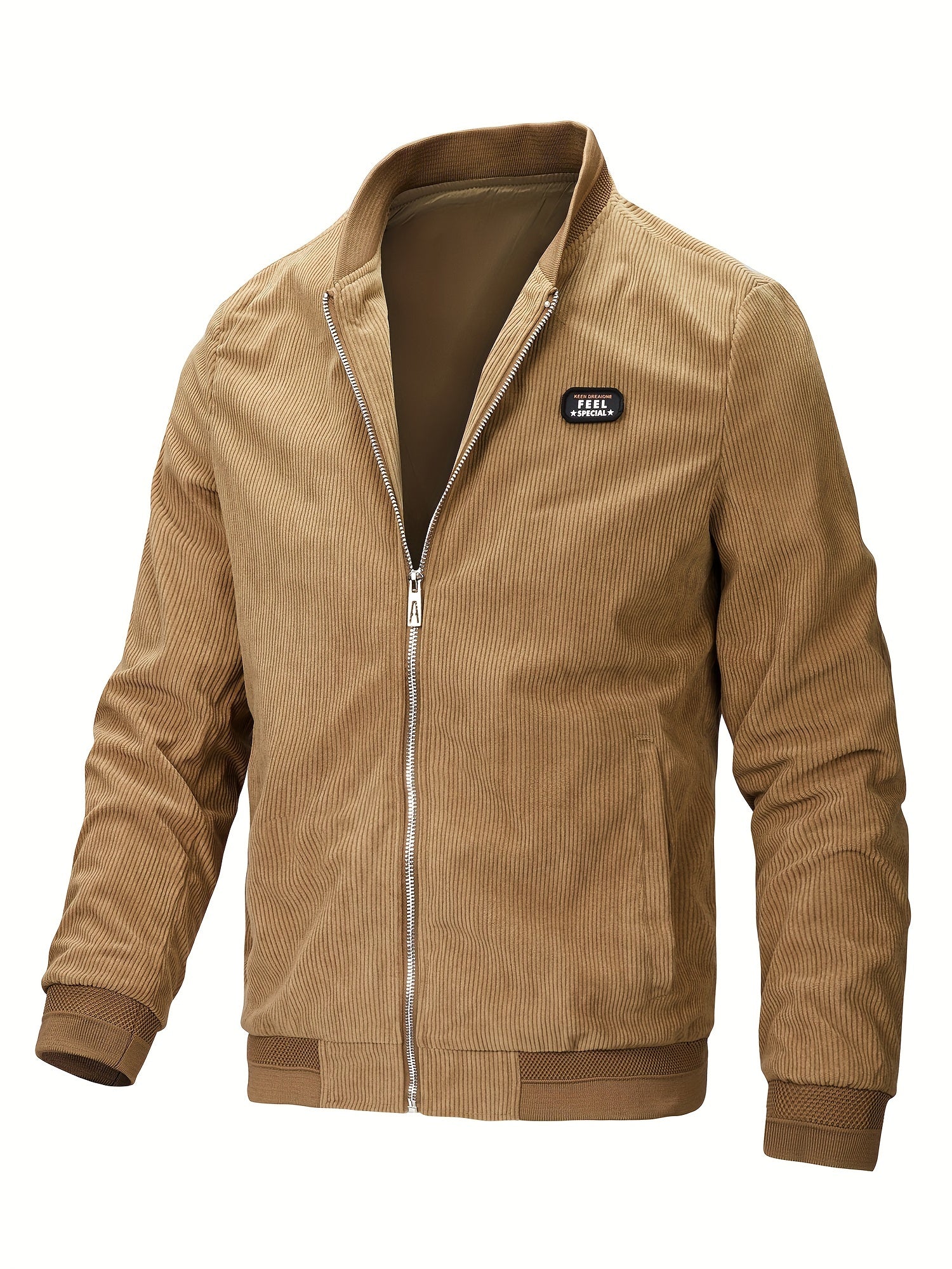 Men's Corduroy Varsity Jacket College Windbreaker