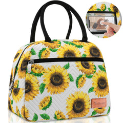 Sunflower Insulated Lunch Bag for Work School Picnic