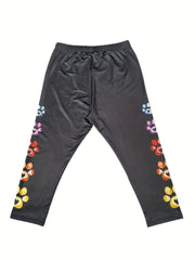 Dog Print Skinny Capris Leggings For Women