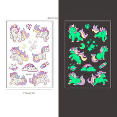 Luminous Herbal Tattoo Stickers Unicorn Dinosaur